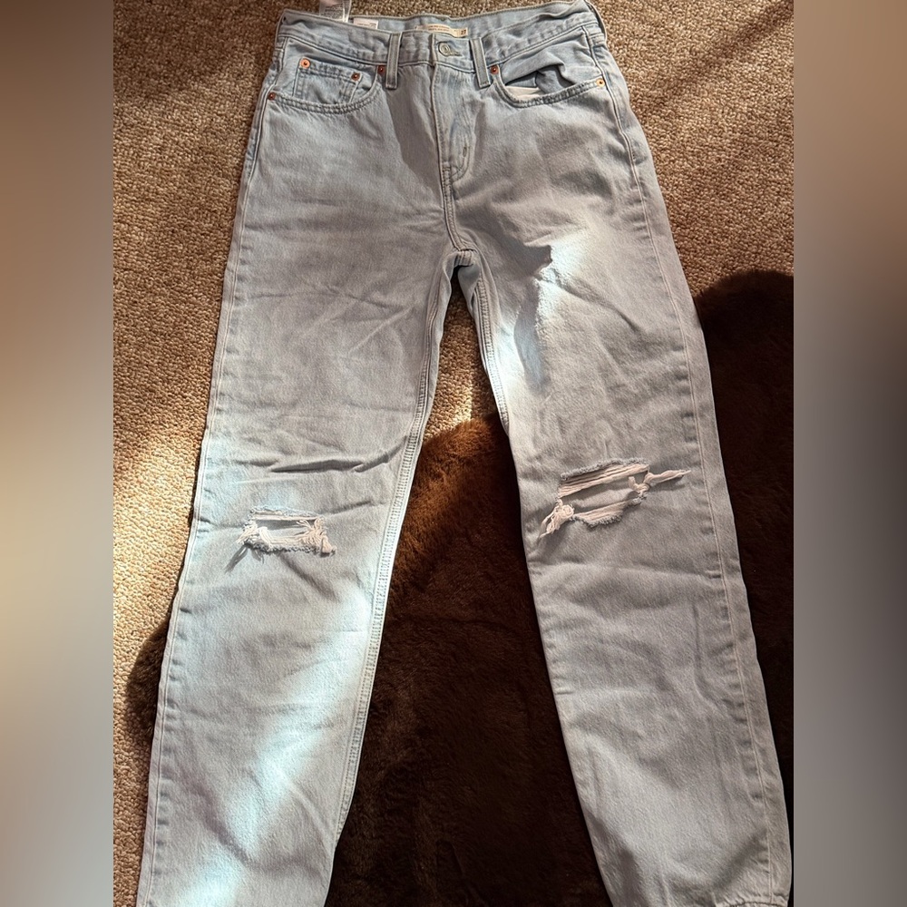 Signature by Levi Strauss Light Blue Straight Leg Jeans size 27
